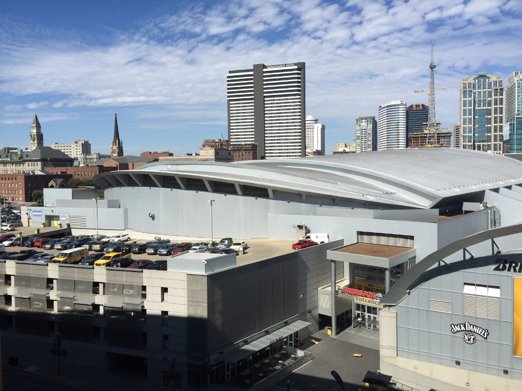 A view from the Music City Center's terrace